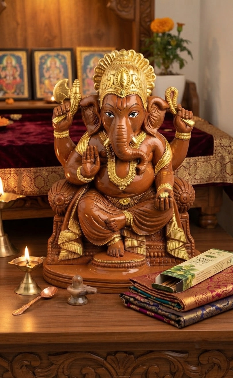 16-Inch Eco-Friendly Ganesha Puja & Celebration Set