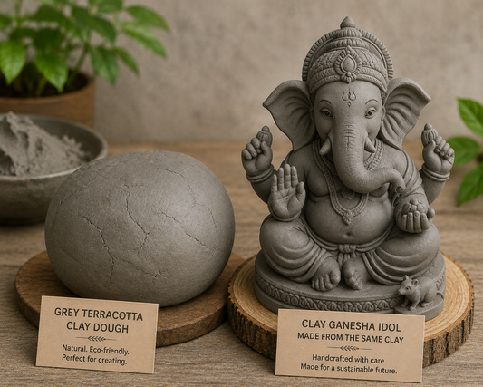 Carbon Reboot Ganesha idol eco friendly clay (500gm) with Painting kit