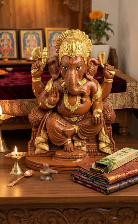 16-Inch Eco-Friendly Ganesha Puja & Celebration Set